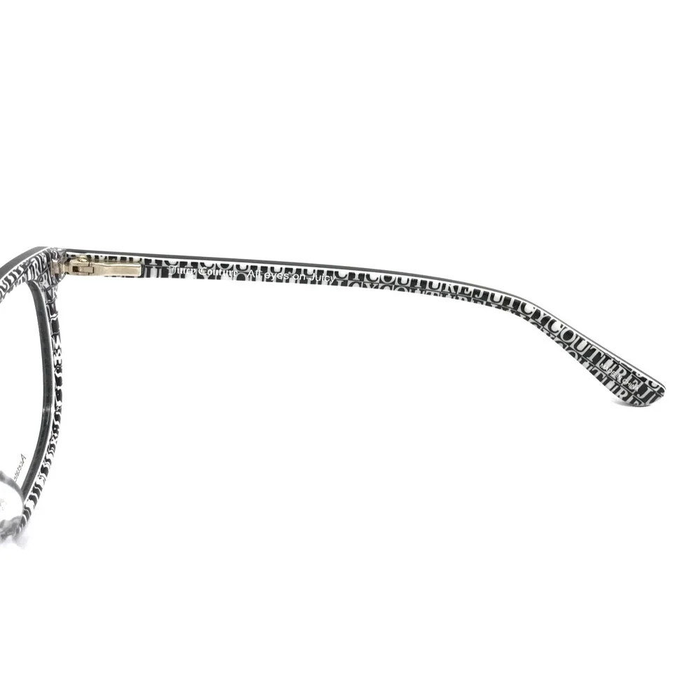 Juicy Couture Eyeglasses Frames JU310 807 Black White Cat Eye Full Rim 50-17-135